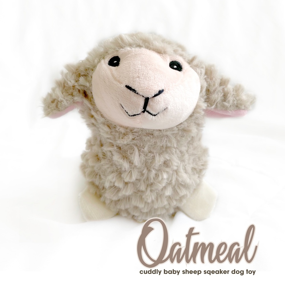 NWT Small 5" Oatmeal the Soft Baby Sheep Dog Toy Plush Squeaky
